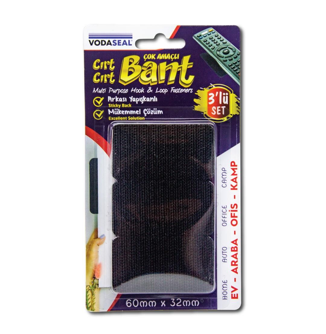 Vodaseal Çok Amaçlı Yapışkanlı Cırt Cırt Bant - 60x32 mm. - Üçlü Set