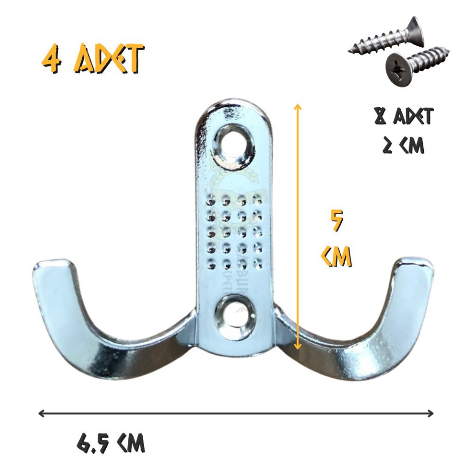 Koral Askı Noktalı Krom - 5 cm. - 4 Adet