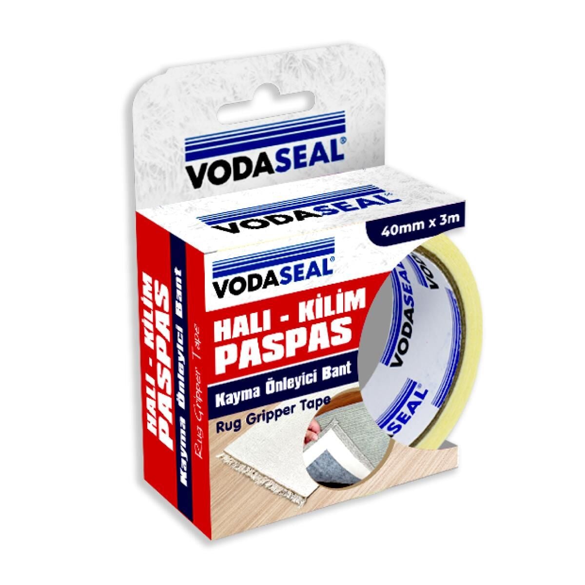VodaSeal Halı Kilim Paspas Kayma Önleyici Bant - 40 mm x 3 mt.
