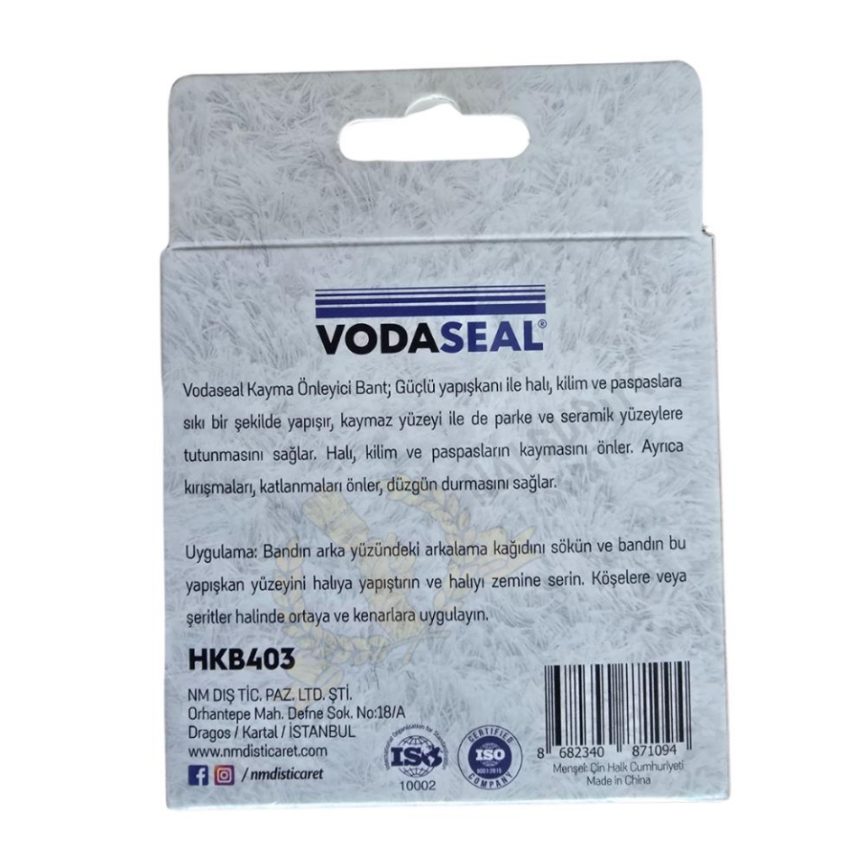 VodaSeal Halı Kilim Paspas Kayma Önleyici Bant - 40 mm x 3 mt.