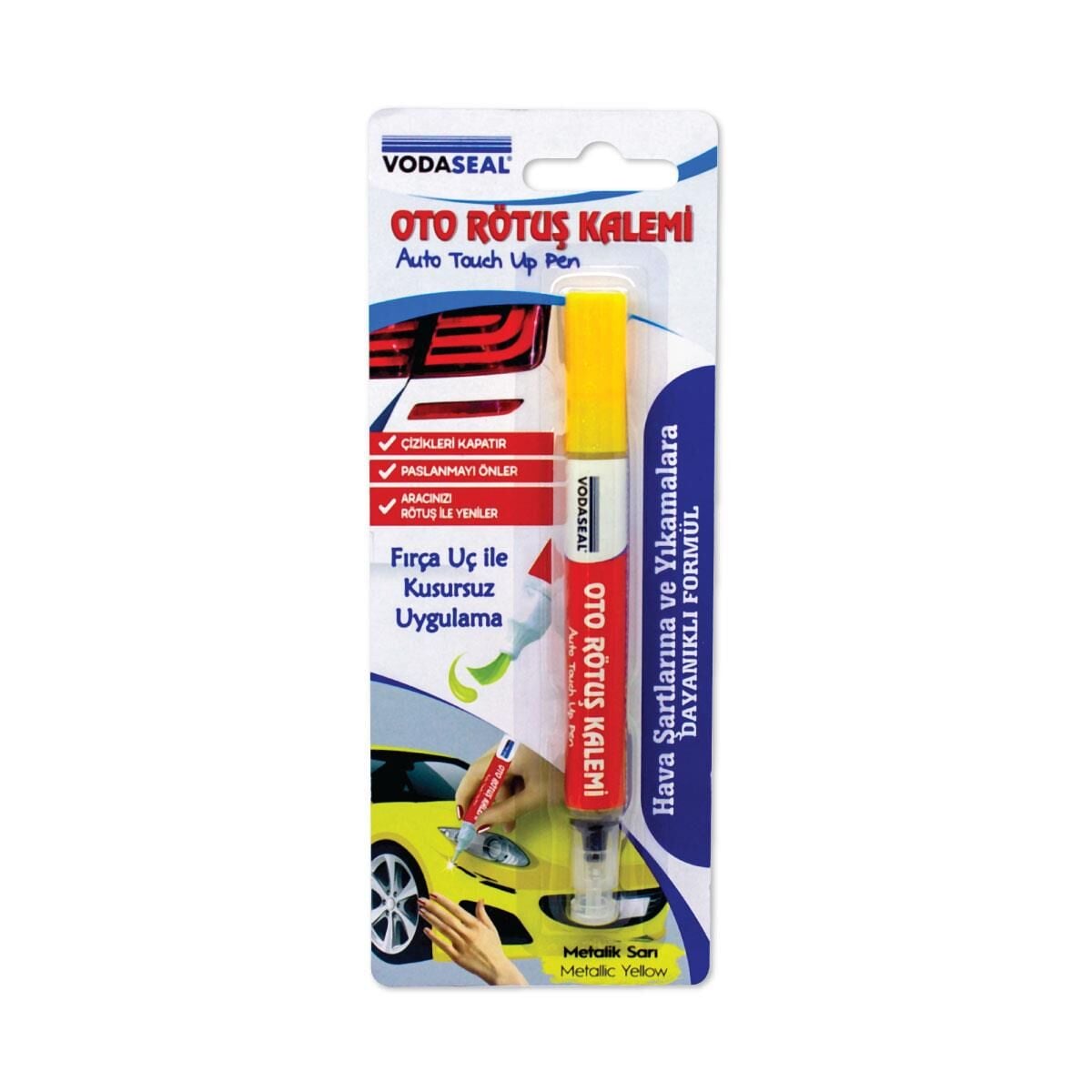 VodaSeal Fırça Uçlu Oto Rötuş Kalemi 5 ml. - Metalik Sarı