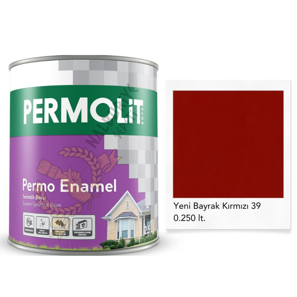 Permolit Enamel Sentetik Yağlı Boya BAYRAK KIRMIZI 0.250 Lt.