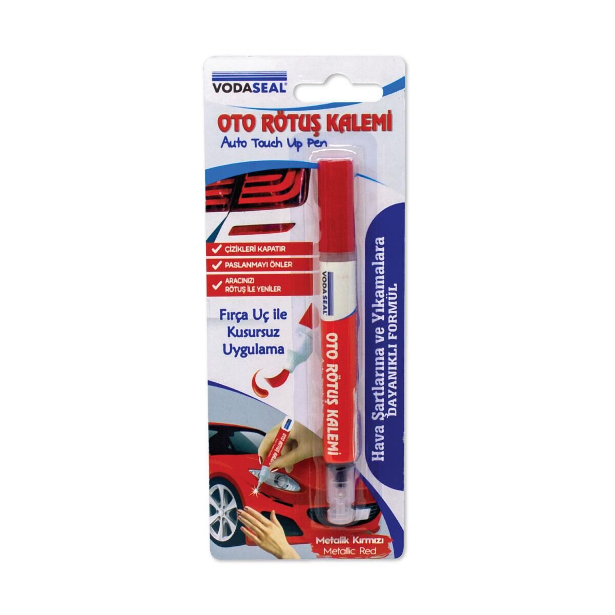 VodaSeal Fırça Uçlu Oto Rötuş Kalemi 5 ml. - Metalik Kırmızı