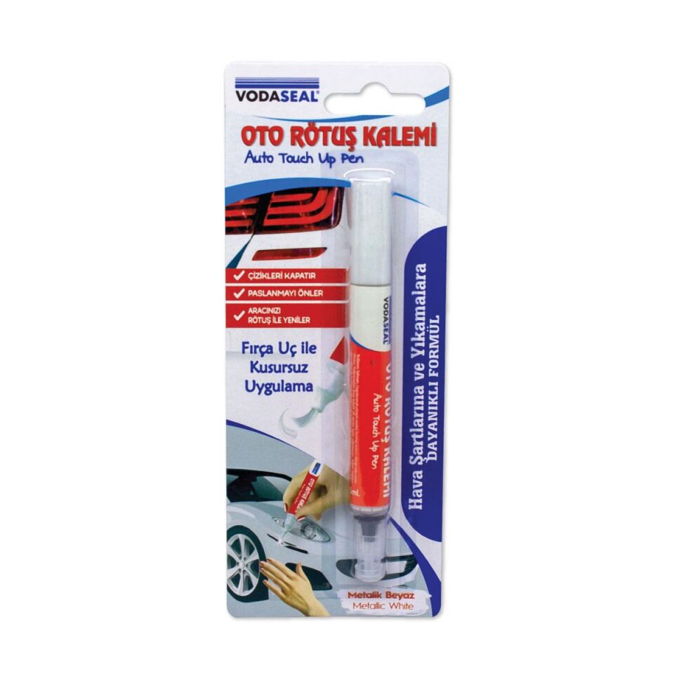 VodaSeal Fırça Uçlu Oto Rötuş Kalemi 5 ml. - Metalik Beyaz