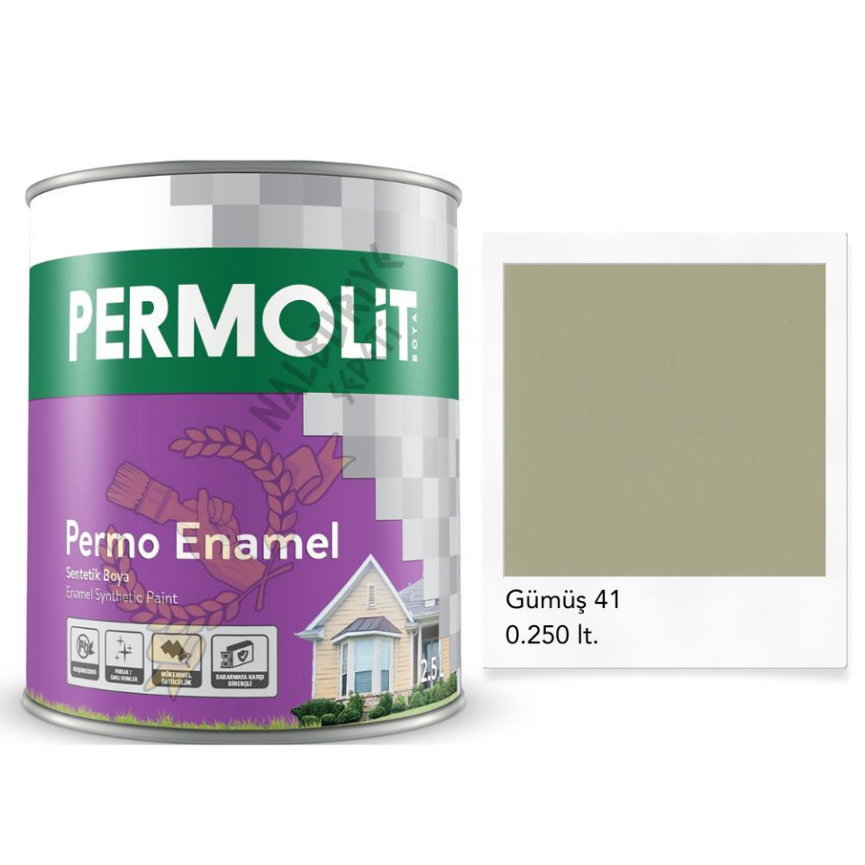 Permolit Enamel Sentetik Yağlı Boya GÜMÜŞ 0.250 Lt.