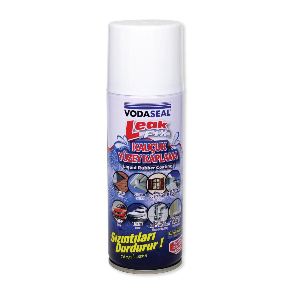 VodaSeal LeakFix Kauçuk Kaplama Sızdırmazlık Spreyi 200 ml. - Beyaz