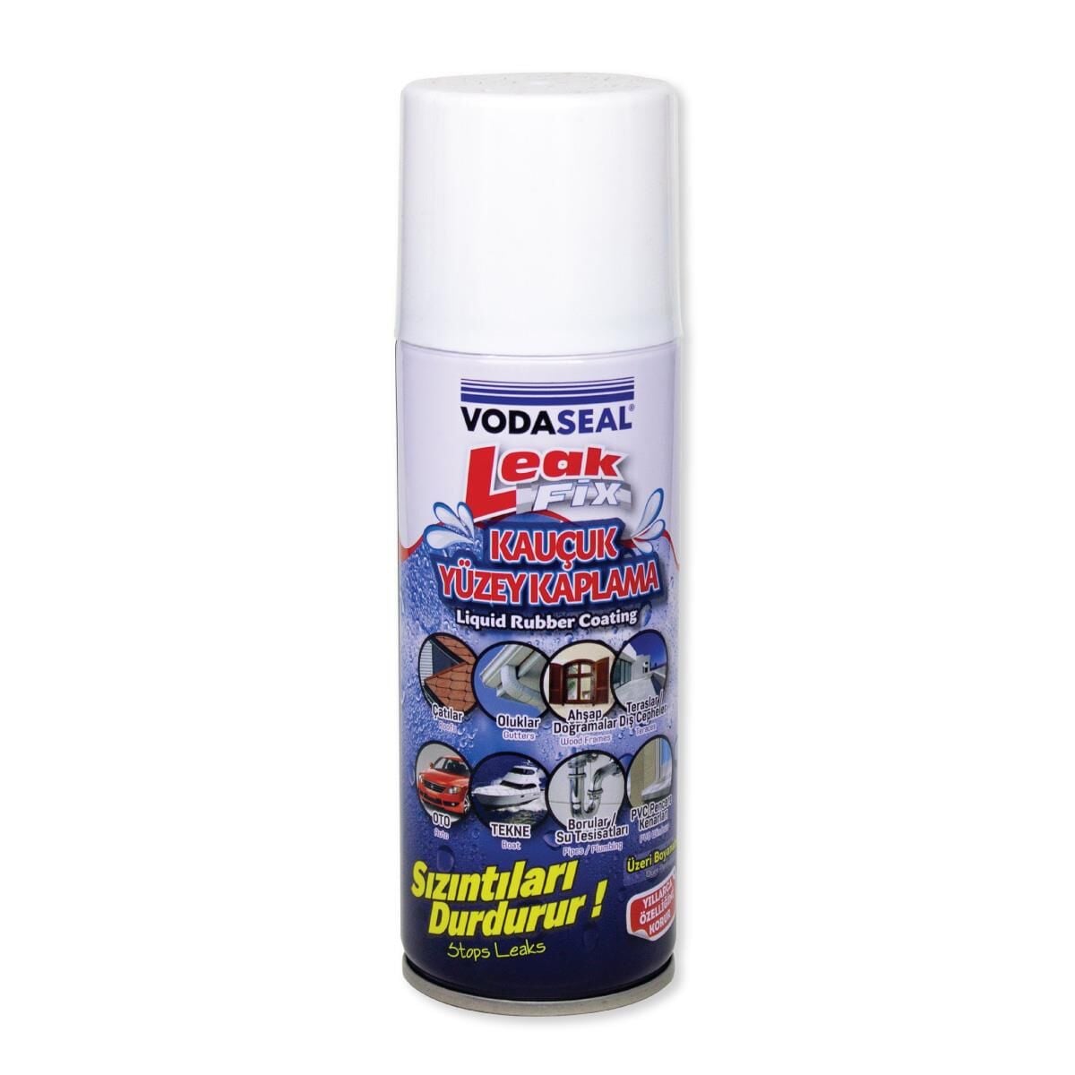 VodaSeal LeakFix Kauçuk Kaplama Sızdırmazlık Spreyi 200 ml. - Beyaz
