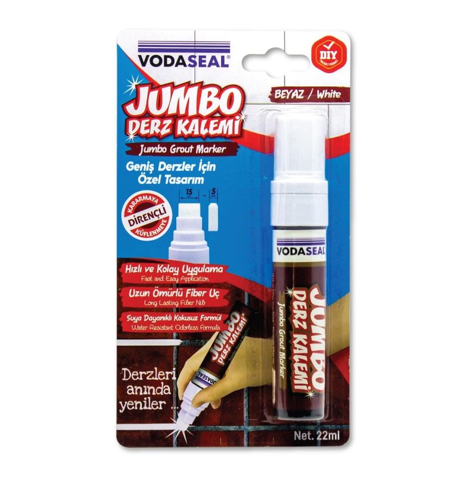 VodaSeal Derz Kalemi Jumbo 5-15 mm. - 22 ml. - Beyaz