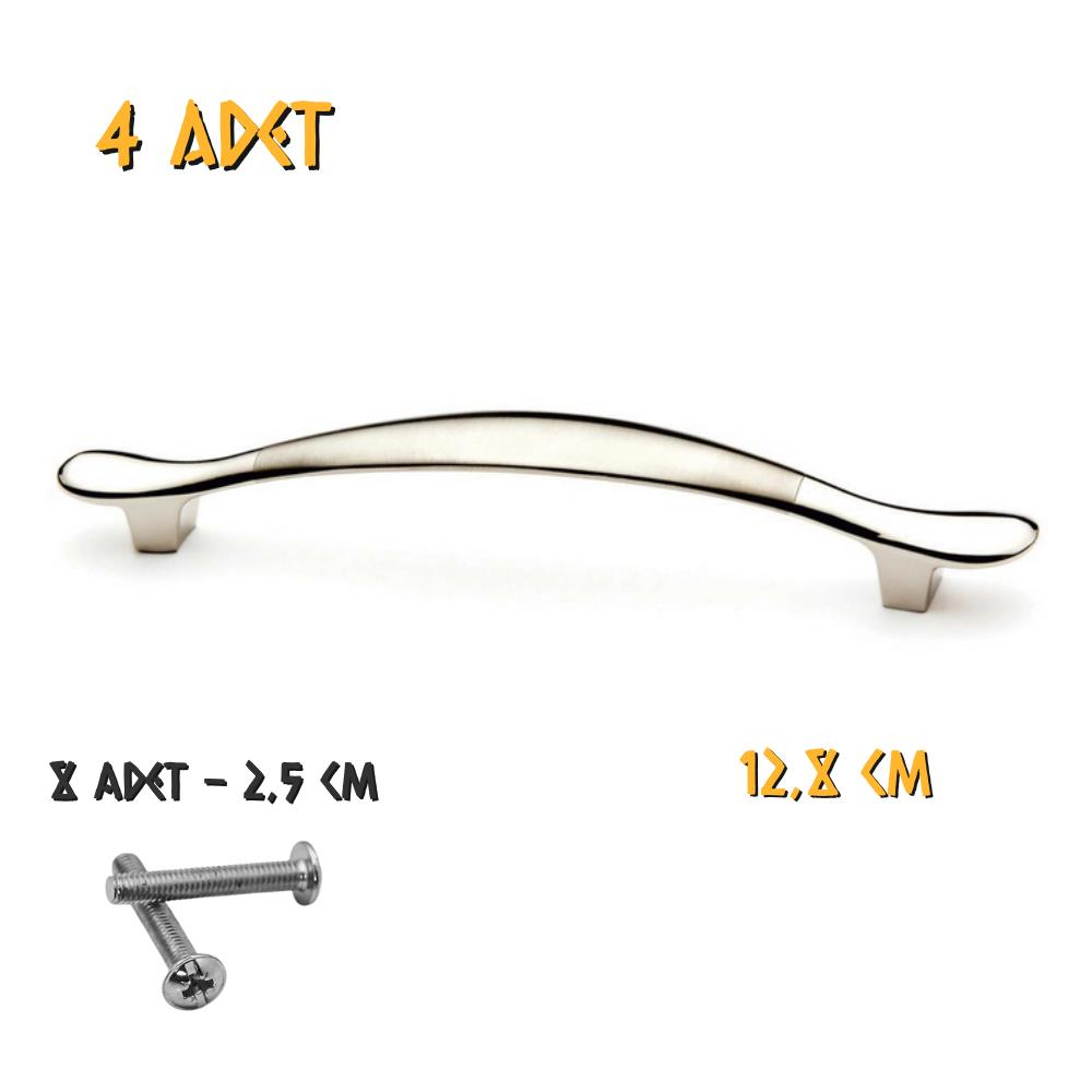 Koral Dolap Çekmece Kulp Karina Saten - 128 mm. - 4 Adet