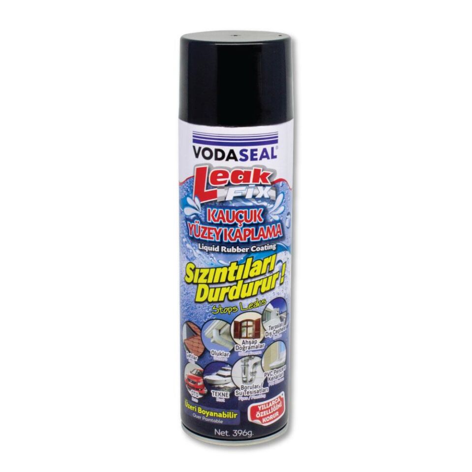 VodaSeal LeakFix Kauçuk Kaplama Sızdırmazlık Spreyi 500 ml. - Siyah