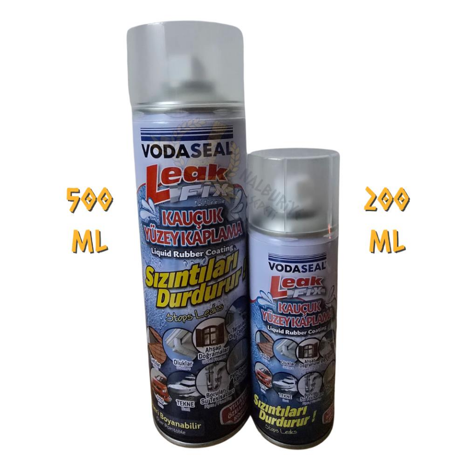 VodaSeal LeakFix Kauçuk Kaplama Sızdırmazlık Spreyi 500 ml. - Siyah