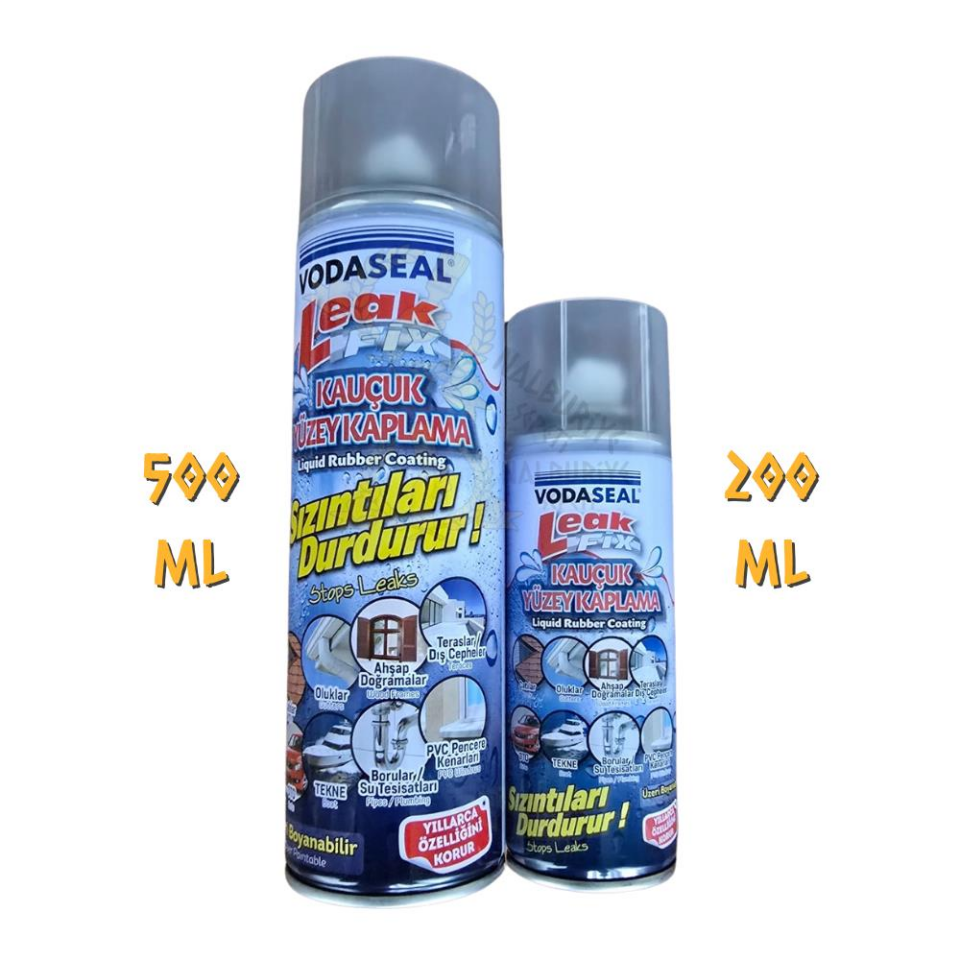 VodaSeal LeakFix Kauçuk Kaplama Sızdırmazlık Spreyi 500 ml. - Siyah