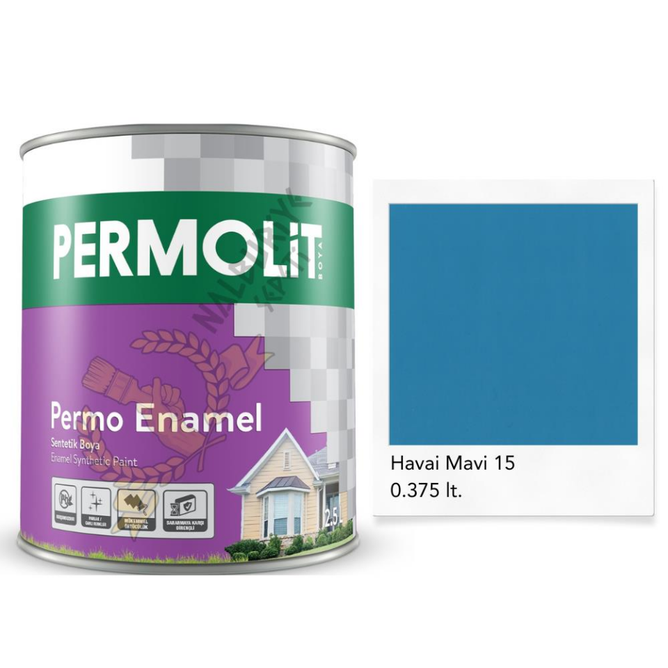 Permolit Enamel Sentetik Yağlı Boya HAVAİ MAVİ 0.375 Lt.