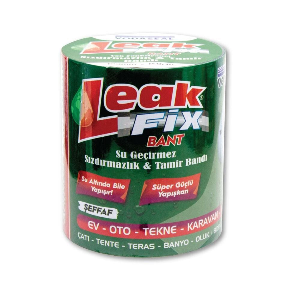 VodaSeal LeakFix Sızdırmazlık ve Tamir Bandı 100 mm - 150 cm. - Şeffaf