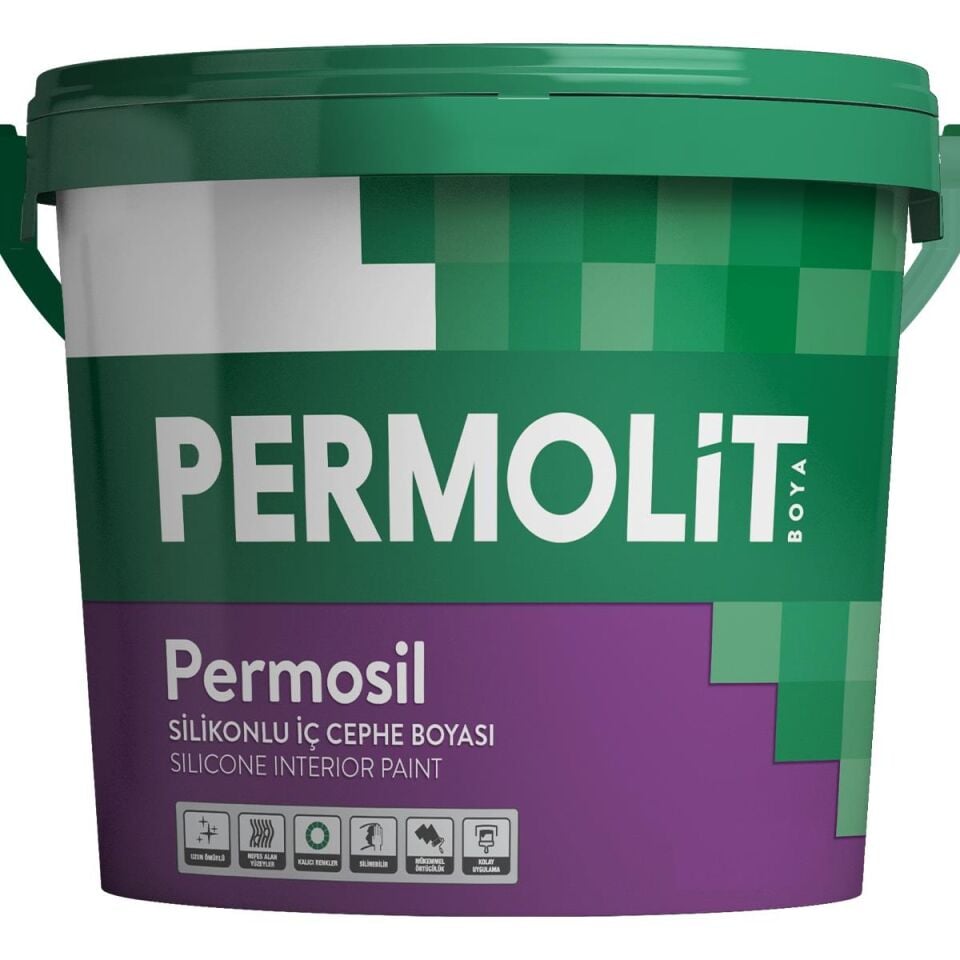 Permolit Permosil Silikonlu İç Cephe Boyası - 120 Siyah - 3.5 Kg.