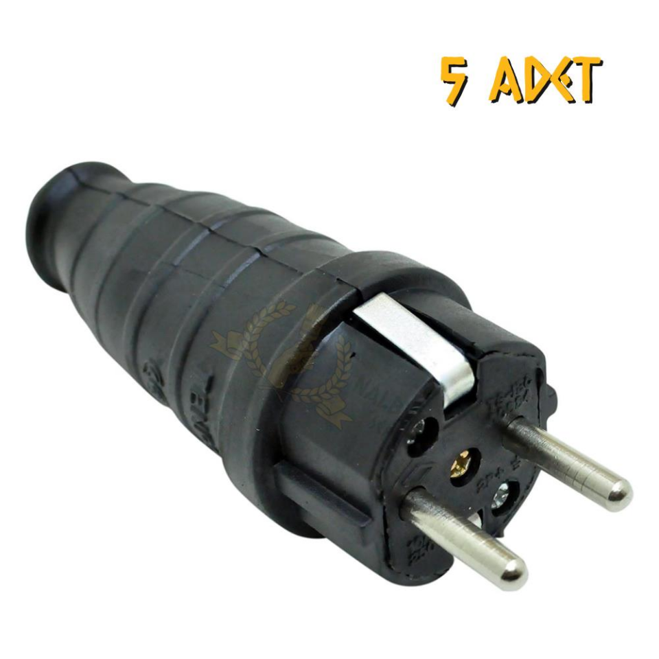 Kupa Monofaze Kauçuk Fiş Erkek - 5 Adet