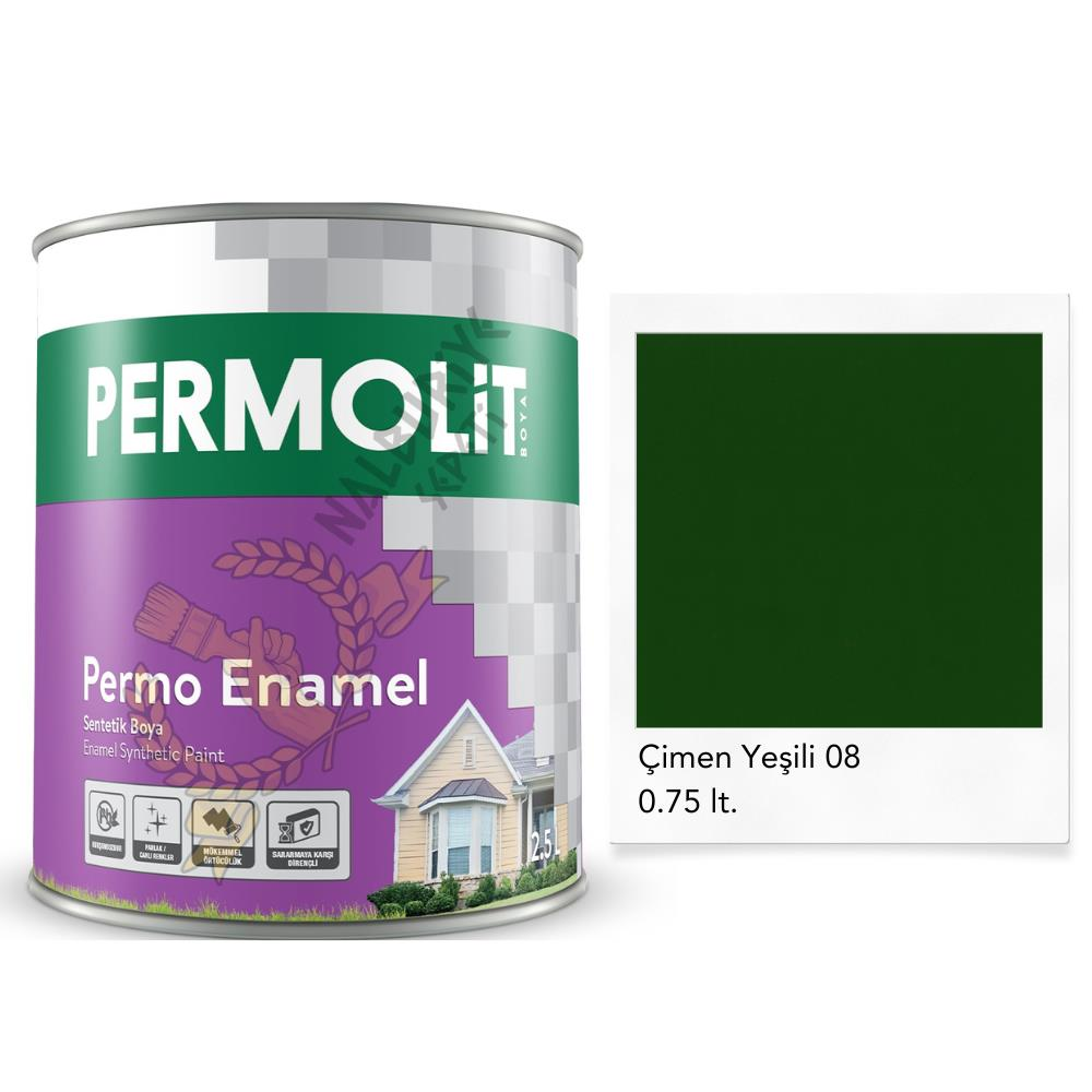 Permolit Enamel Sentetik Yağlı Boya ÇİMEN YEŞİLİ 0.75 Lt.