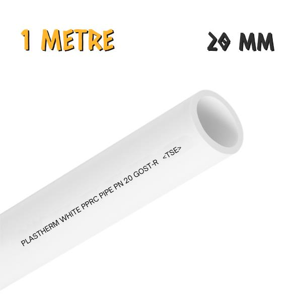 Plastherm PPRC Beyaz Boru 1/2'' - 20 mm. - 1 Metre