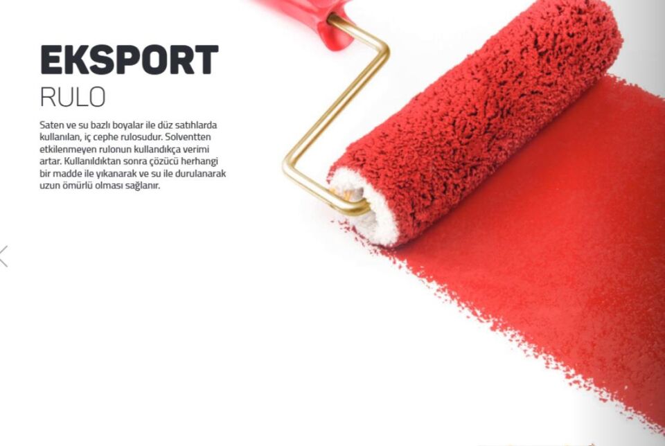 Dekor 1084 Eksport Parmak Boya Rulosu Takım 10 Cm.