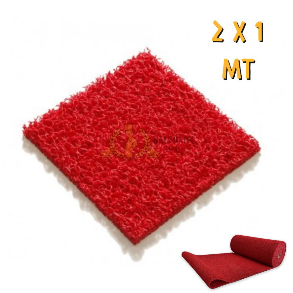 Walkmats Kıvırcık Paspas Anti-Statik Thin Kırmızı - 1 x 2 mt.