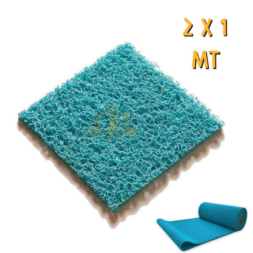 WalkMats Thin Anti-Statik Kıvırcık Paspas Turkuaz - 1 x 2 mt.