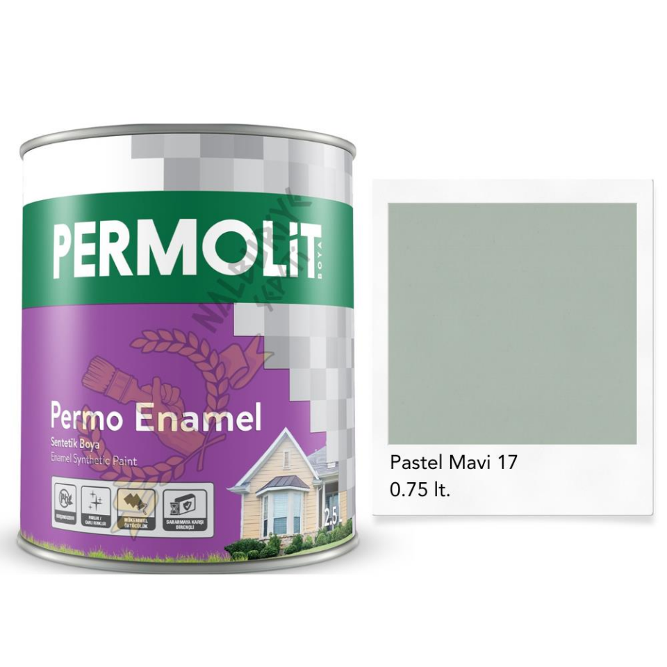 Permolit Enamel Sentetik Yağlı Boya PASTEL MAVİ 0.75 Lt.