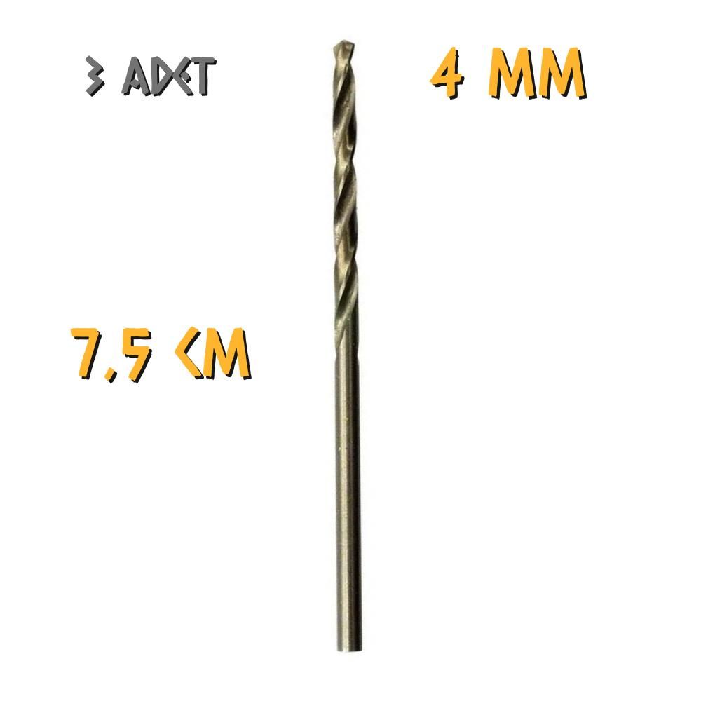 Kupa Tyson Metal Ahşap Delici HSS Matkap Ucu 4.0 mm. - 3 Adet