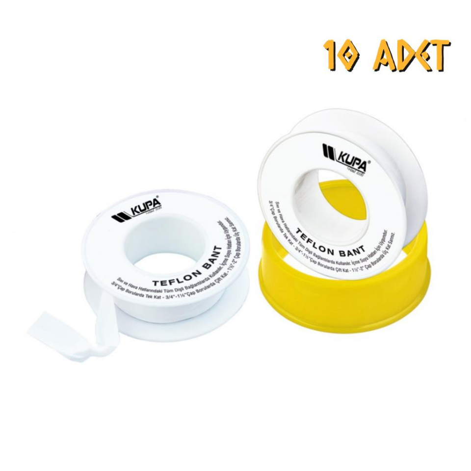 Kupa Su Tesisat Sızdırmazlık Sıvı Teflon Bant - 10 Adet