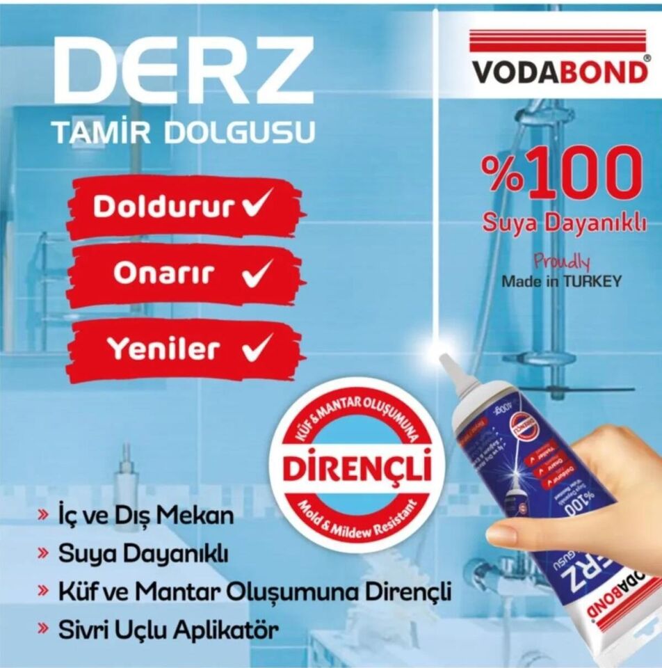 VodaBond Suya Dayanıklı Derz Tamir Dolgusu 400 gr. Beyaz