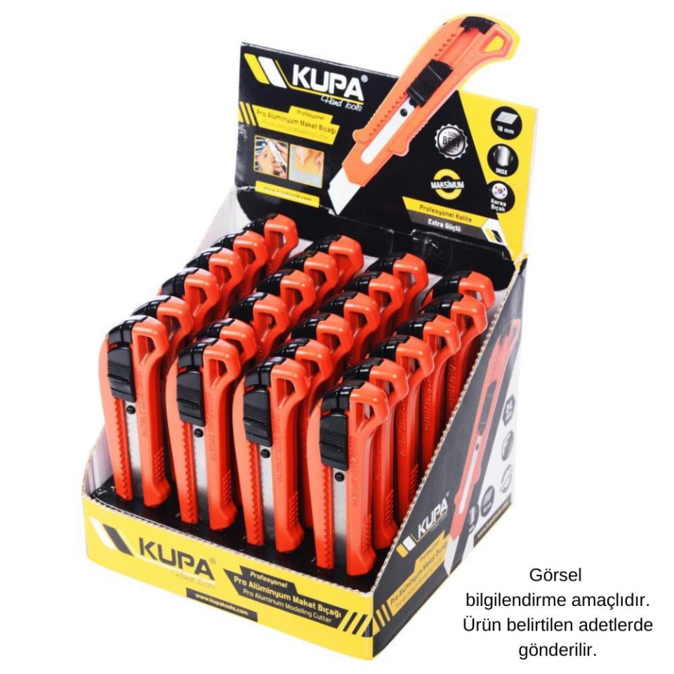 Kupa Alüminyum Kırmızı Pro Maket Bıçağı Falçata - 5 Adet