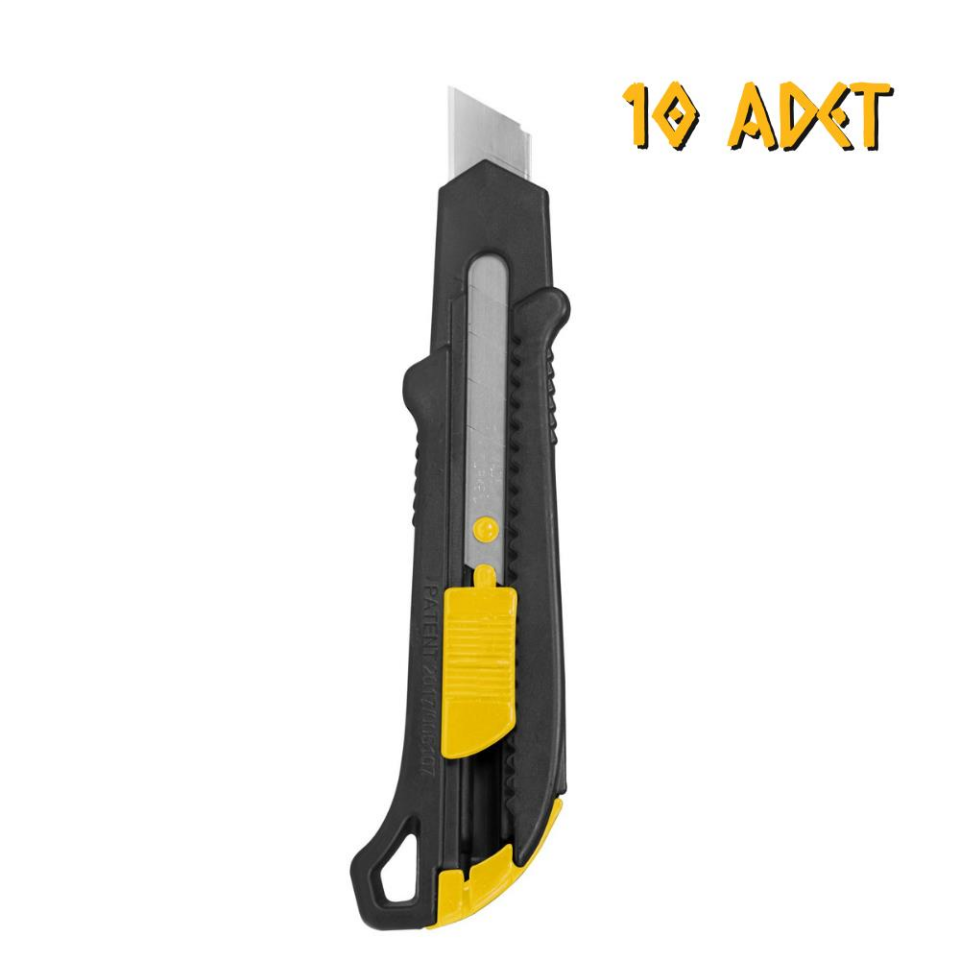 Kupa Profesyonel Plastik Maket Bıçağı Falçata Sarı-Siyah - 10 Adet