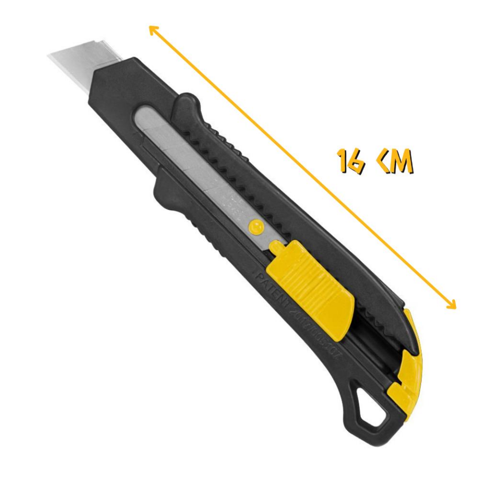 Kupa Profesyonel Plastik Maket Bıçağı Falçata Sarı-Siyah - 10 Adet