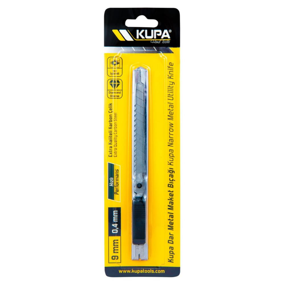 Kupa Metal Dar Maket Bıçağı Falçata - 9 X 0.4 mm. - 10 Adet