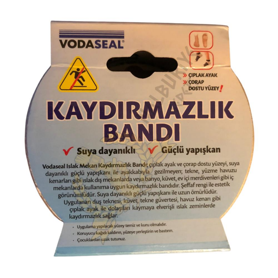 VodaSeal İç Mekan Kaydırmazlık Bandı Şeffaf - 36 mm x 2.5 mt.