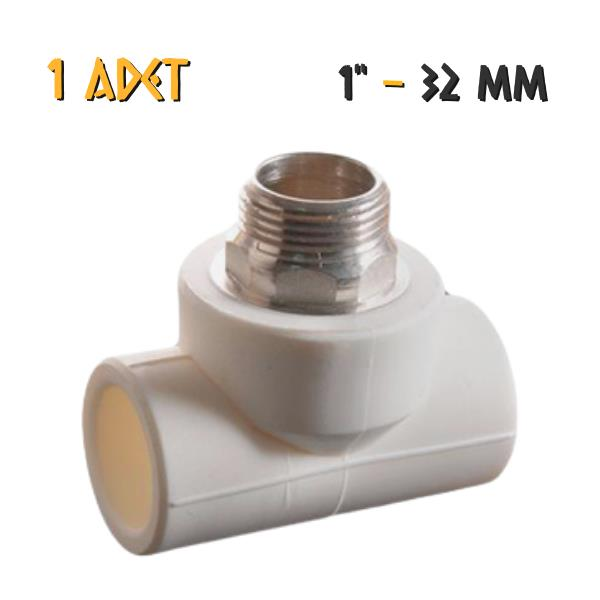 Plastherm PPRC Geçme T Parçası - Dış Dişli - 32x1'' - 1 Adet