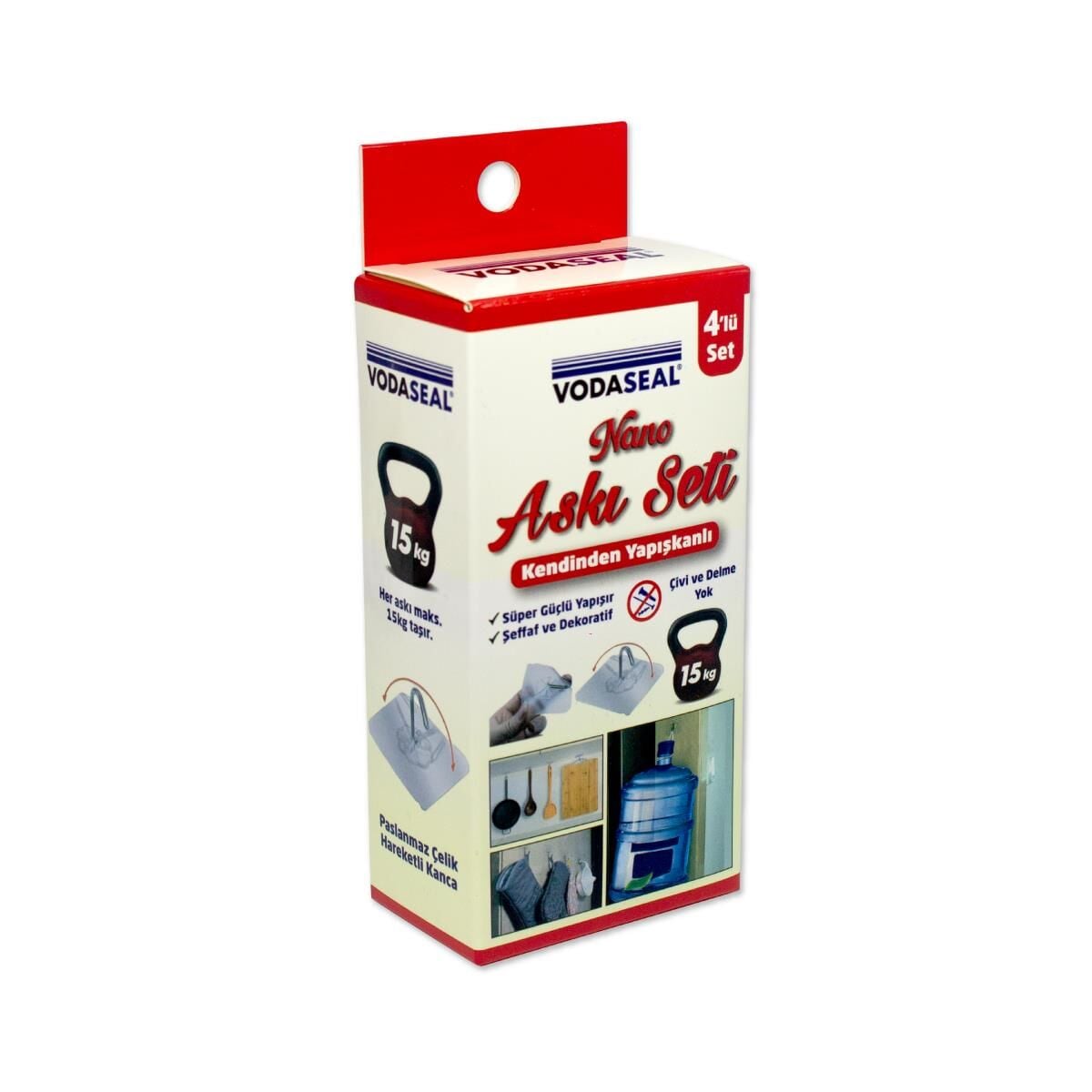 VodaSeal Kendinden Yapışkanlı Nano Askı Seti 15 kg - 4 Parça