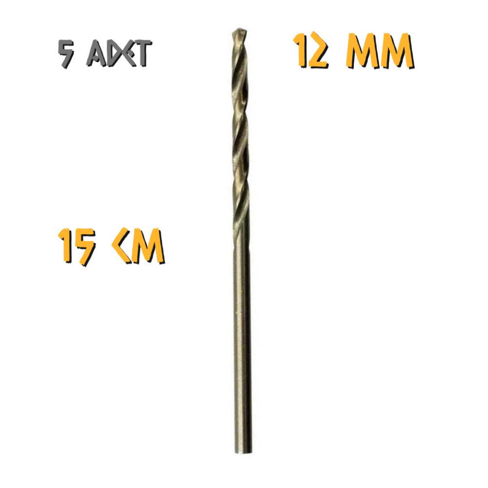 Kupa Tyson Metal Ahşap Delici HSS Matkap Ucu 12.0 mm. - 5 Adet