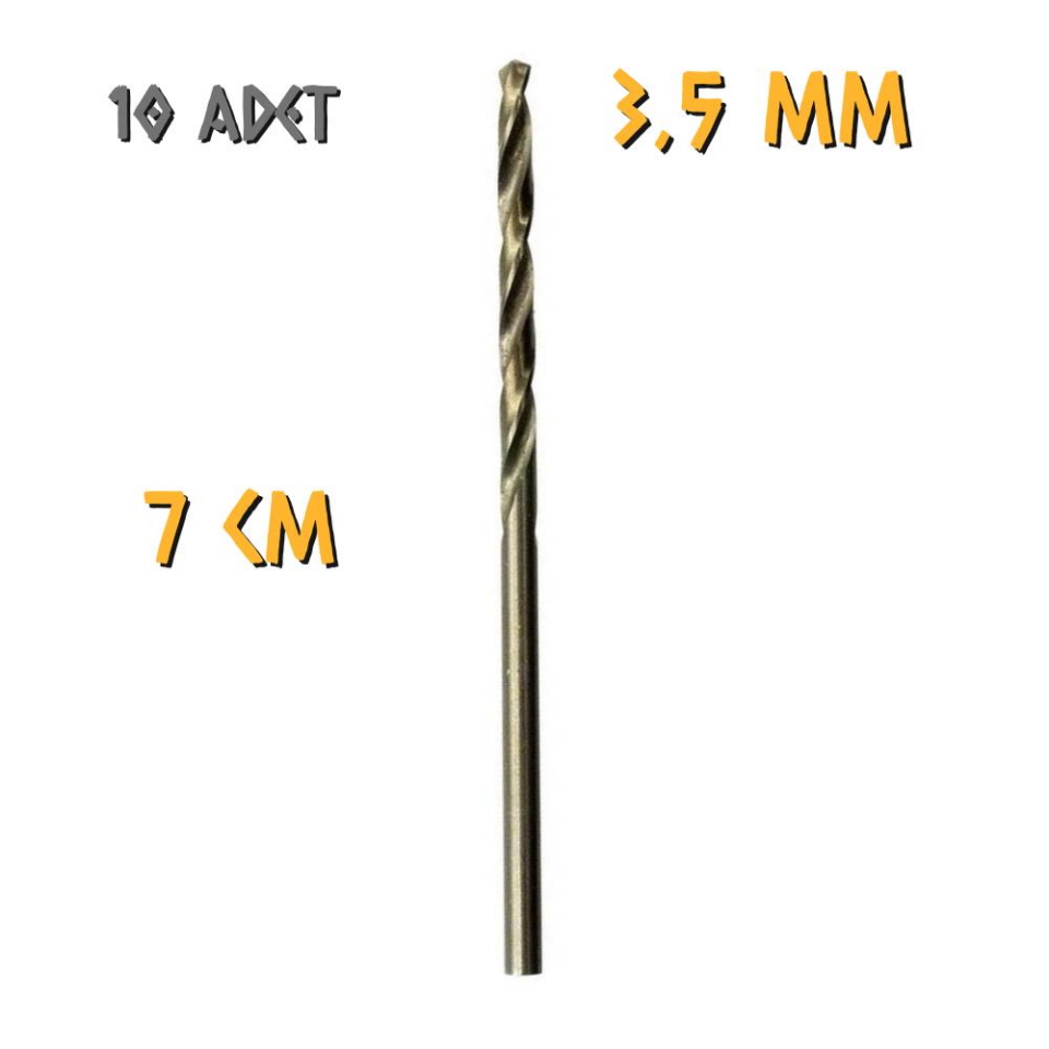 Kupa Tyson Metal Ahşap Delici HSS Matkap Ucu 3.5 mm. - 10 Adet