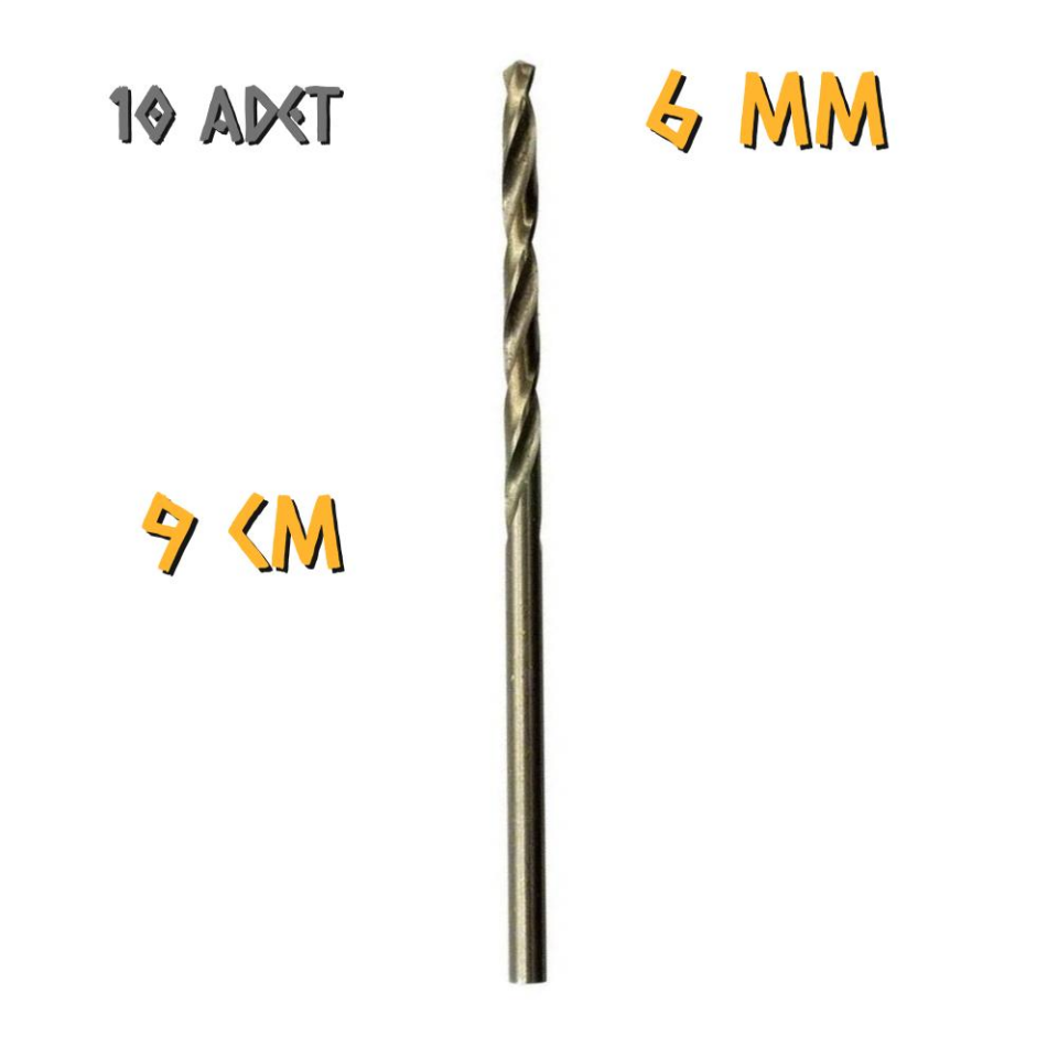 Kupa Tyson Metal Ahşap Delici HSS Matkap Ucu 6.0 mm. - 10 Adet
