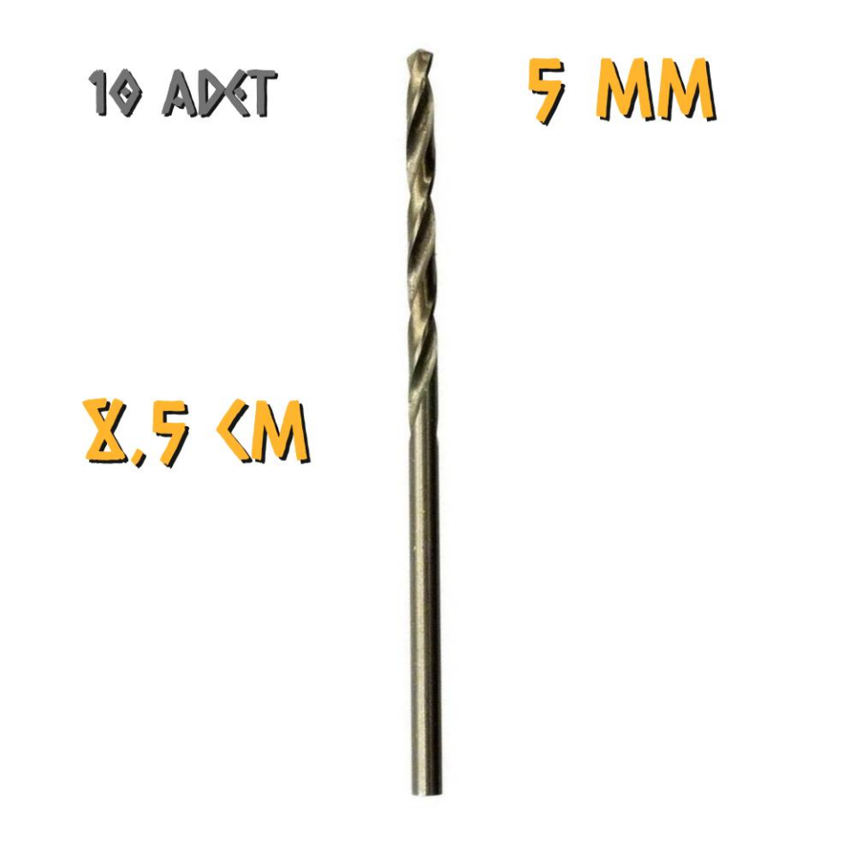 Kupa Tyson Metal Ahşap Delici HSS Matkap Ucu 5.0 mm. - 10 Adet