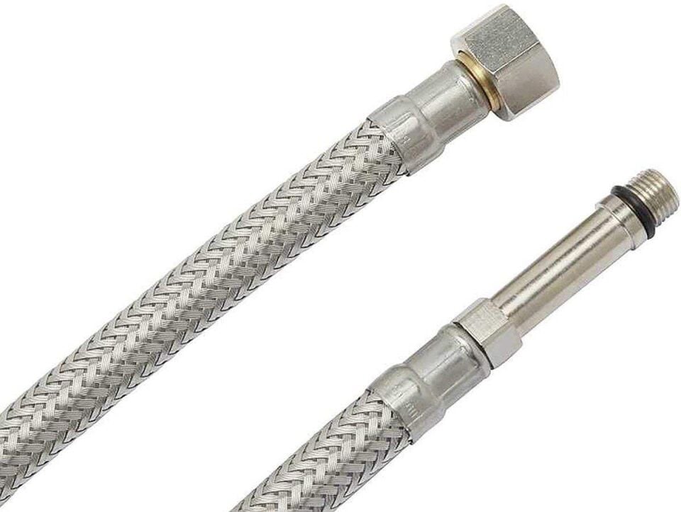 Kupp Çelik Flex Spiral Batarya Bağlantı Hortumu - 3/8''-M10'' - 50 cm.