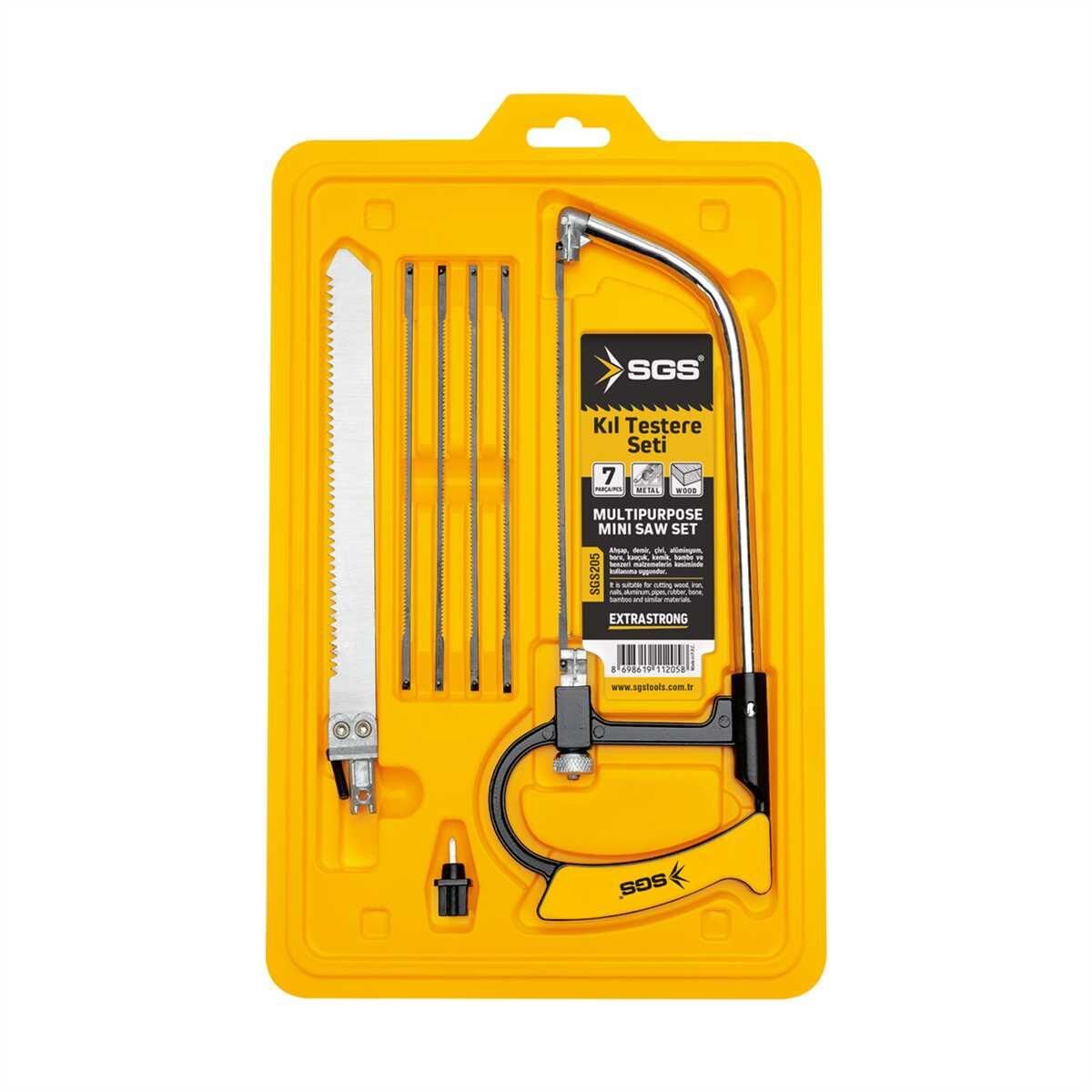 SGS Kıl Testere Seti - Metal-Ahşap-Kemik - 7 Parça