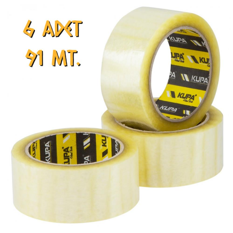Kupa Koli Bandı Şeffaf 45 mm X 91 mt. - 6 Adet