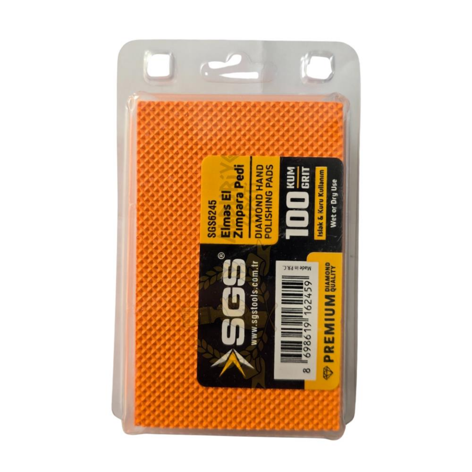 SGS Islak ve Kuru Elmas El Zımpara Pedi - 100 Kum - 1 Adet