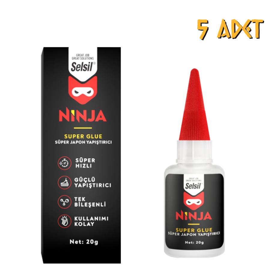 Selsil Ninja Genel Amaçlı Japon Yapıştırıcı 20 gr. - 5 Adet