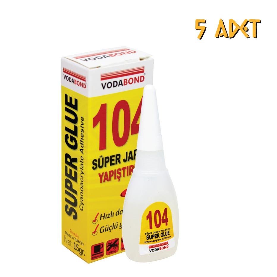 VodaBond Süper Japon Yapıştırıcı Şeffaf - 15 gr. - 5 Adet