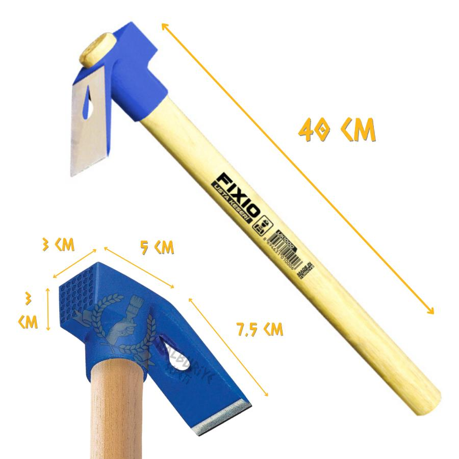 Fixio Ahşap Saplı Dövme Çelik Mavi Usta Keseri