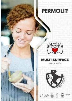 Permolit Multi Surface Akrilik Hobi Boyası KÜL GRİ 120 ml.