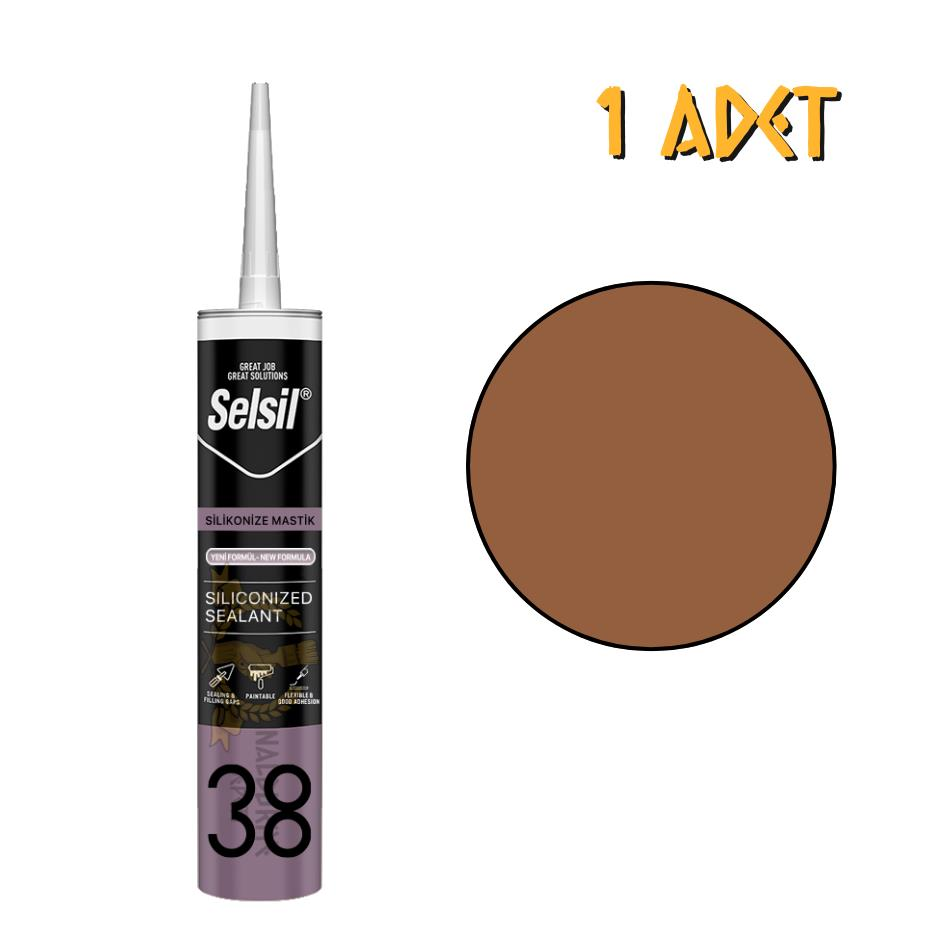 Selsil Silikonize Mastik KOYU MEŞE 500 gr. - 1 Adet