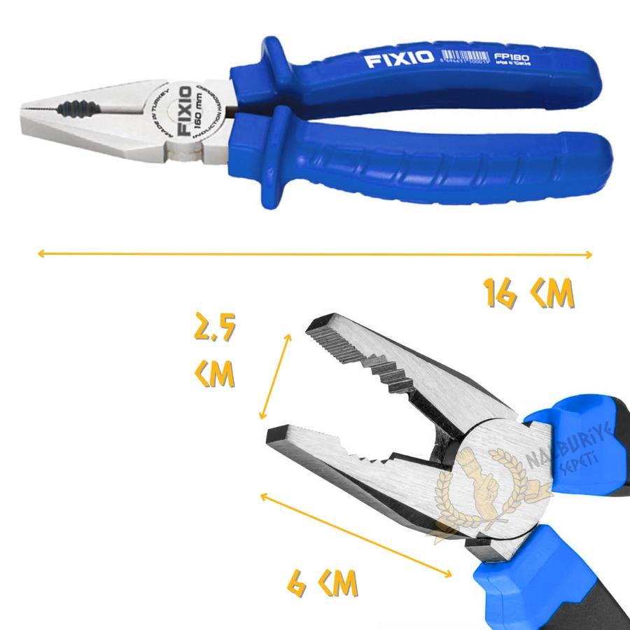 Fixio Profesyonel Kombine Pense 160 mm.